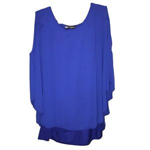 Kim & Cami Royal Blue Blouse 1113